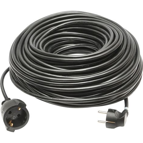 Prolunga da giardino 50m con presa Schuko e spina 3x1,5mm nera 16A, 220V-250V Breckner Germany (1/3)