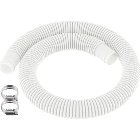 Tuyau de 1,25 pouce (env. 3,2 cm) x 5 pieds (env. 150 cm) pour piscines Intex — Tuyau de rechange pour pompe de piscine, tuyau de filtration/aspiration en plastique blanc (1/4)