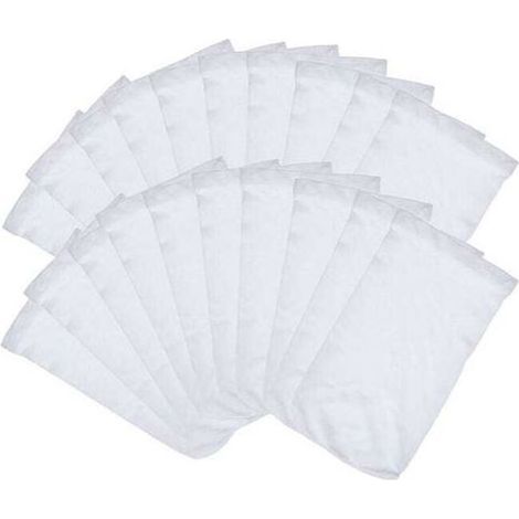 Chaussettes Filtrantes - Pour Écumoire de Piscine - Nylon Élastique Résistant - Blanc - Lot de 20 (1/5)