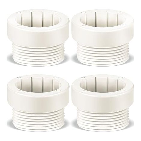 Confezione da 4 adattatori stabilizzatori per ombrellone da piscina filettati da 1,75" per patio esterno (1/4)