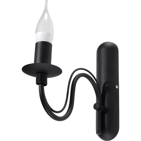 Lámparas de pared Minerwa negro acero 1xE14  6cm Sollux (1/5)
