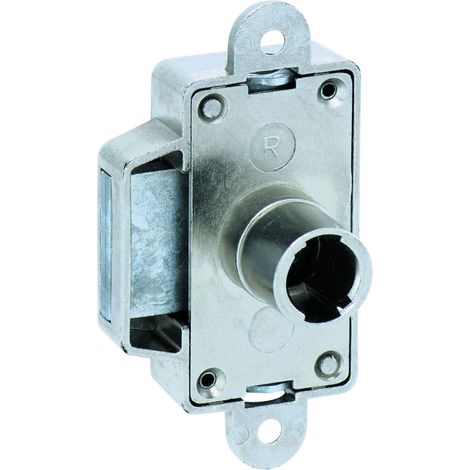 JuNie Möbel-Drehstangenschloss FURORE,8505 mit Rosette,D25 Metall,vernickelt (1/2)
