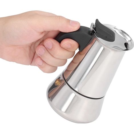 Cafetière sur la Cuisinière, Machine à Expresso sur la Cuisinière, Pot Moka en Acier Inoxydable De Grande Capacité De Type Goutte à Goutte pour la Maison(13.5  8.5CM) (1/5)