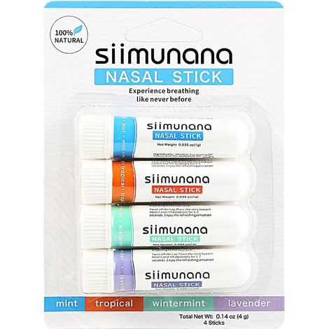 Inhalateur nasal naturel contre les allergies pour une respiration dégagée, crème décongestionnante pour soulager le stress et le nez bouché, pour adultes, enfants et adolescents (1/4)