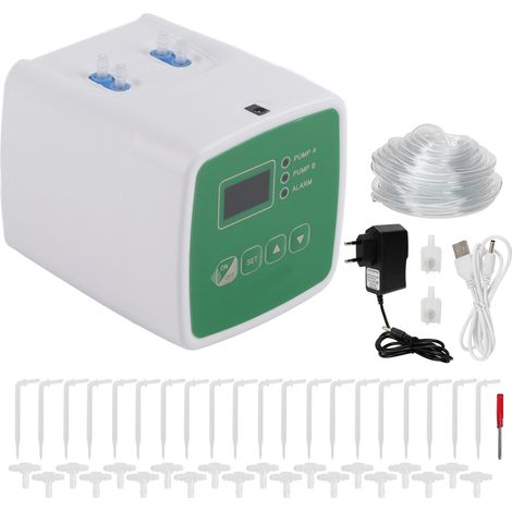 Programmateur d'arrosage automatique USB intelligent pour jardin, pompe intégrée hauteur 2.5m, minuterie réglable, kit complet avec tuyau et goutteurs, alimentation multiple (1/5)