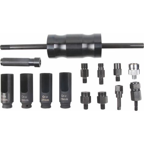 Extracteur d'injecteur à inertie - coffret de 14 pcs - 71236 - Ce produit de marque STILKER est neuf.