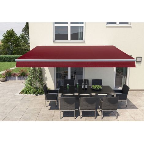 Gelenkarm-Markise Berlin bordeaux rot Breite 300 cm, Ausfall 200 cm Markisen