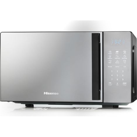 Micro-ondes 20L, Ouverture de Porte à Gauche, Écran LED avec Boutons, 9 Fonctions, 700W, Grill Tubulaire, Couleur Miroir (1/5)