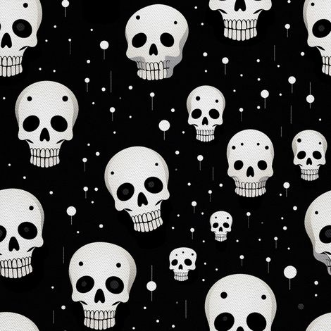 Tela decorativa para exteriores Oxford - Motivo de calavera I DX4291 (1/5)