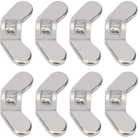 Lot de 10 écrous à ailettes M8 en acier inoxydable 304 (1/5)