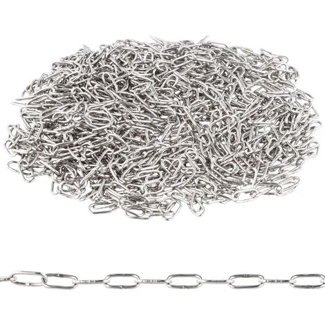 10 Mètres 1.5 mm Chaîne en Acier Inoxydable 304, Chainette Metal Force de Traction 15kg Chaine de Traction, Chaine Acier pour Suspendre Mangeoire à Oiseaux, Panier, Carillons Éoliens, Vêtements (1/5)
