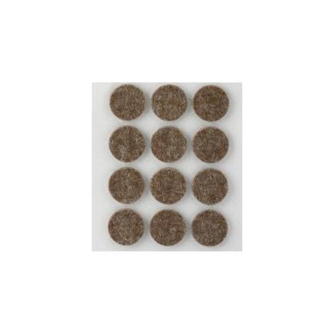 FIELTRO LANA ADHESIVO D.22 MARRON BL.12 PIEZAS - INOFIX