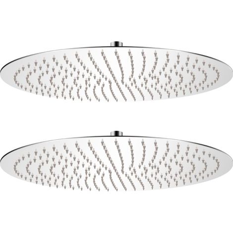 Set 2 soffioni doccia a immersione diametro 50 cm in acciaio inox 020002103