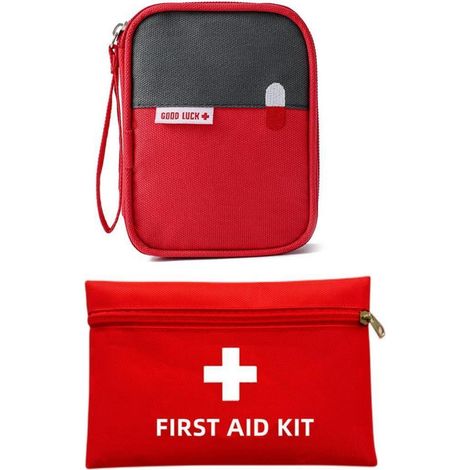 2x Erste Hilfe Tasche, Reiseapotheke leer, wasserdicht, kompakt, für Camping, Reisen