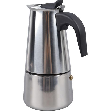 Pot à Café Portable en Acier, Cafetière Italienne Réutilisable, Grande Contenance Cafetière Pour la Maison Et le Camping En Plein Air (1/5)