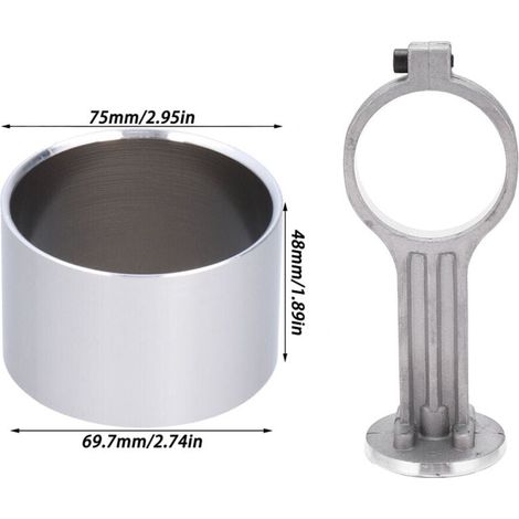Cylindre Compresseur Air Sans Huile 1100W Silencieux avec Robinet Tournant Sphérique et Bague Intérieure 62mm (1/4)