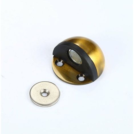 1 Pièces Arrêt de Porte Magnétique en Métal,Butées de Porte de Sol à Visser,Butoirs de Porte Auto-adhésives Sans Percer pour Protection de Porte et Mur(Jaune) (1/5)
