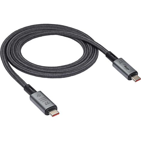 Cable USB-C Akyga AK-USB-45 8k@60Hz 4k@120Hz 40Gbps USB4 PD 240W e-Mark 1m (1/4)