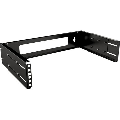Rack de pared abierto ajustable Lanview de 19" y 2U - Negro, RAR200BL