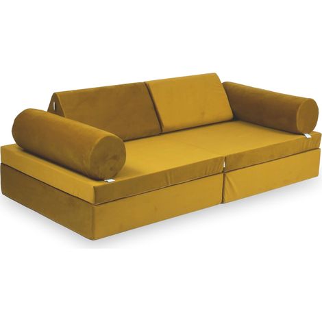 Canapé de jeu Montessori Comfort Velvet Gold (1/5)