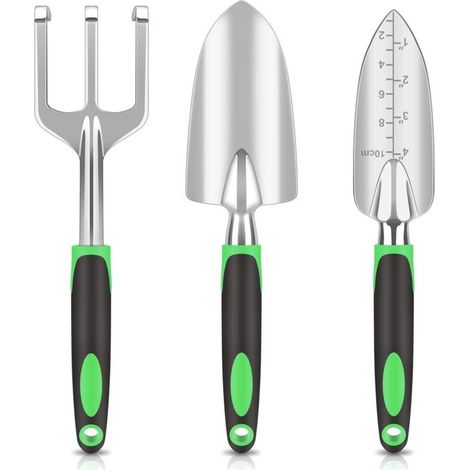 Aluminium Outil de Jardinage 3pcs Tough Résistant à la Corrosion Kit de Jardinage Présent Adulte (1/2)