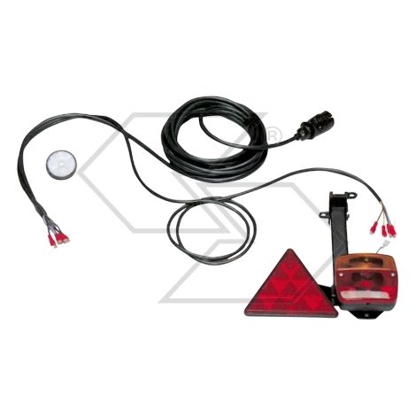Kit impianto premontato a 5 servizi NEWGARDENSTORE per rimorchio agricolo