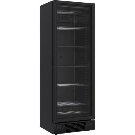 Congélateur 1 porte en verre noir 382L vitrage chauffant 5 grilles LED statique 230V - Combisteel (1/4)