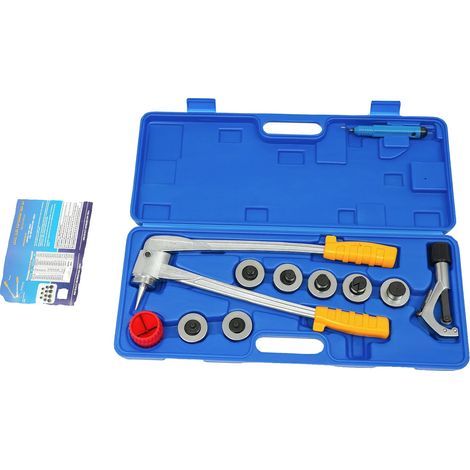 Set di espansori manuali per tubi, 7 testine di ricambio, compatibile con tubi da 10 a 28 mm, include taglia-tubi e attrezzi. (1/2)