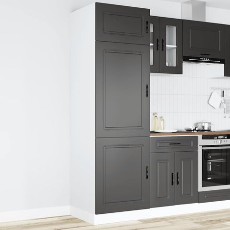 Kitchen Cupboard "Porto" Black Engineered Wood vidaXL