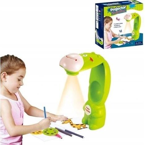 Tavolo da disegno a forma di giraffa con proiettore