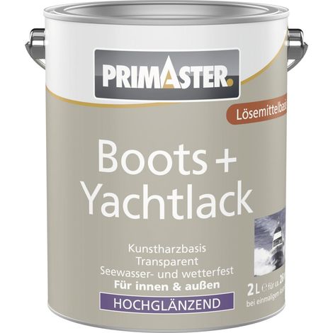 Primaster Boots + Yachtlack 2 L farblos hochglänzend Holzschutzlasur