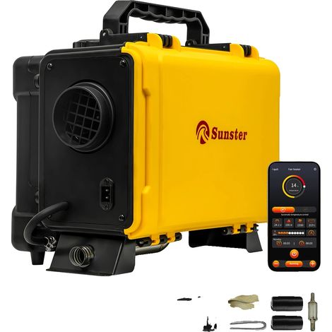 Chauffage à air diesel, design portable, contrôle Bluetooth, 8KW 12V 24V 220V (1/2)