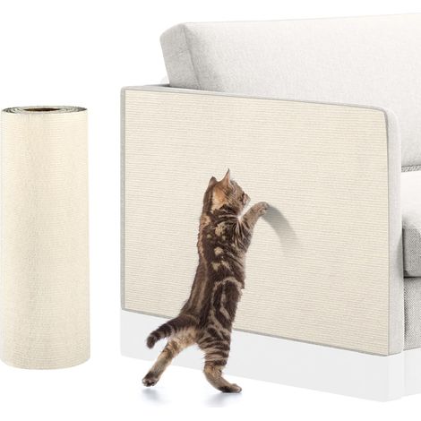 1 tapis griffoir chat, adhésif mural, polyester résistant, pour canapé et arbre à chat (1/5)