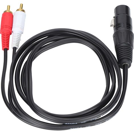 Câble répartiteur en Y JORINDO XLR femelle vers double RCA Câble de raccordement pour microphone XLR vers RCA (1/4)