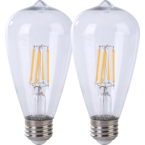 Ampoule LED rétro Edison ST64 4W, blanc chaud 2700K, douille E27 de taille moyenne (10 pièces)