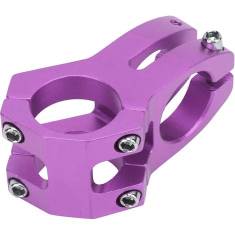 LUNJE 31,8 x 45 mm Mountainbike-Vorbau, Aluminiumlegierung, hohl, kurzer Griff, Erhöhung, Lila (1/5)
