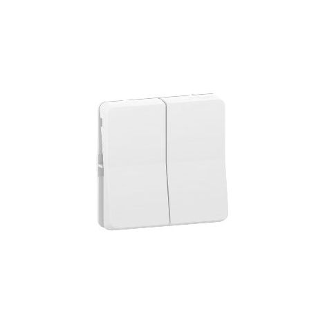Schneider Electric – Double interrupteur étanche composable – IP55 – IK08 – Pour chantiers humides – 10 AX – 250 V CA – MUR39022