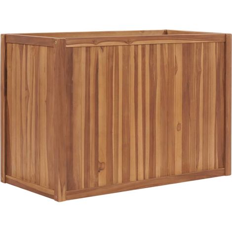 Aiuola rialzata per piante e fiori 100 x 50 x 70 cm legno massello di teak 020000900