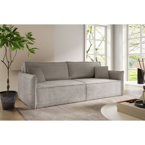 Sofa 3-Sitzer mit Schlaffunktion LAGOS in Stoff Abriamo Beige (1/5)