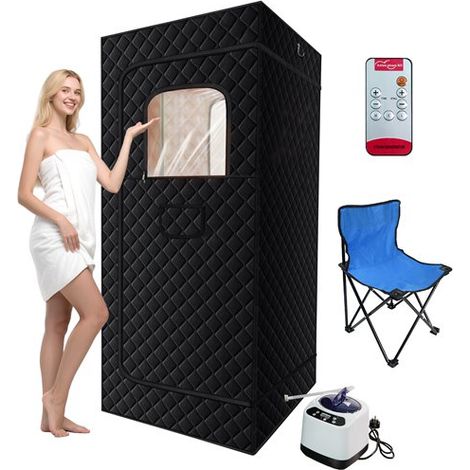 WestWood Sauna Tent Kit with Chair, Sauna Pod & Steamer Generator For Home Use Portable