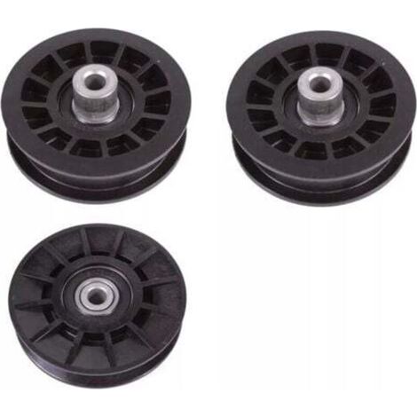 Set of 3 pieces for Husqvarna, 2 V-shaped idler pulleys 532194326 and 1 set of smooth pulleys 532194327 (1/4)