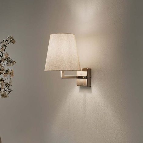 [GEBRAUCHT] B-Ware Profil Wandleuchte Wandlampe gold creme Metall Textil Höhe 30 cm Wohnzimmer Flur (1/2)