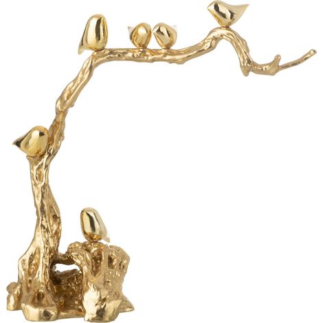 Figurine oiseau sur branche dorée - doré (1/3)