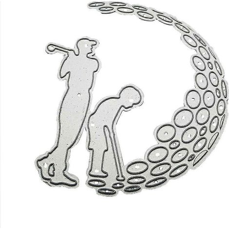 Stanzformen aus Metall für Eltern-Kind-Golf-Motive, Stanzschablonen zum Prägen von Karten