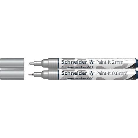 SCHEIDER MARCADOR METÁLICO CROMADO PAINT-IT 2 CHROME 0.8MM/2MM ESTUCHE 2 UD SURTIDO