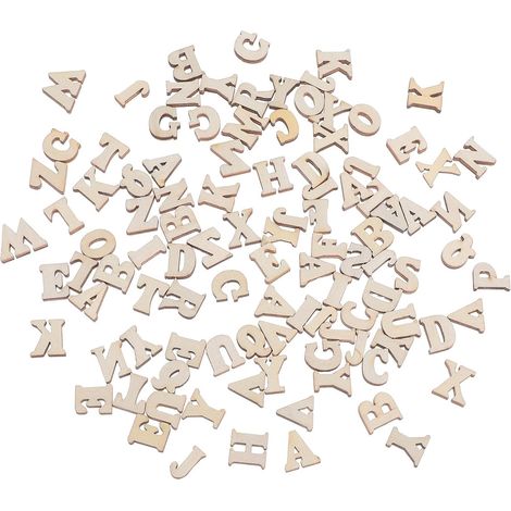 208 Pièces Décor Lettres Bois Alphabet Peinturable pour Garçon et (1/5)
