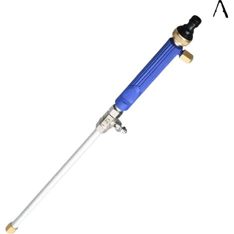 Pistola de agua a alta presión, aluminio resistente, múltiples boquillas, azul (1/2)