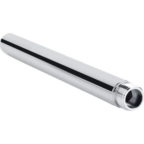 Stainless Steel Shower Arm Extension 20cm Shower Extension Tube Round Shower Head Extension G 1/2" Shower Head Extension Arm Bathroom Accessory (1/4)