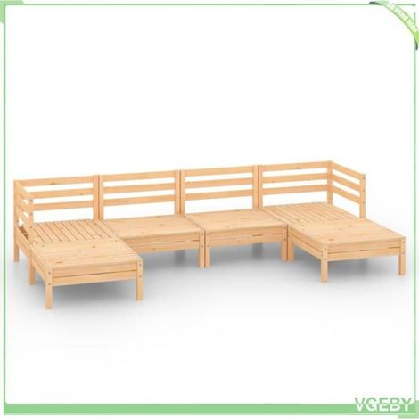 Salon de jardin 6 pcs - FAFEICY - 3083334 - Bois de pin massif - Design palette - Modulaire (1/5)