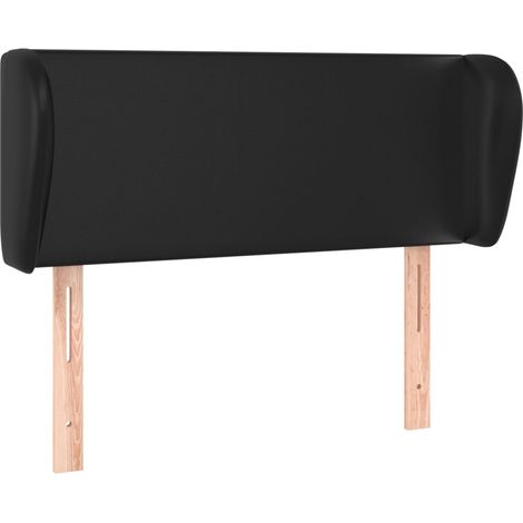 Accessorio letto testiera mobile camera da letto con bordo laterale 103 x 23 x 78/88 cm sintetico nero TDL0204598